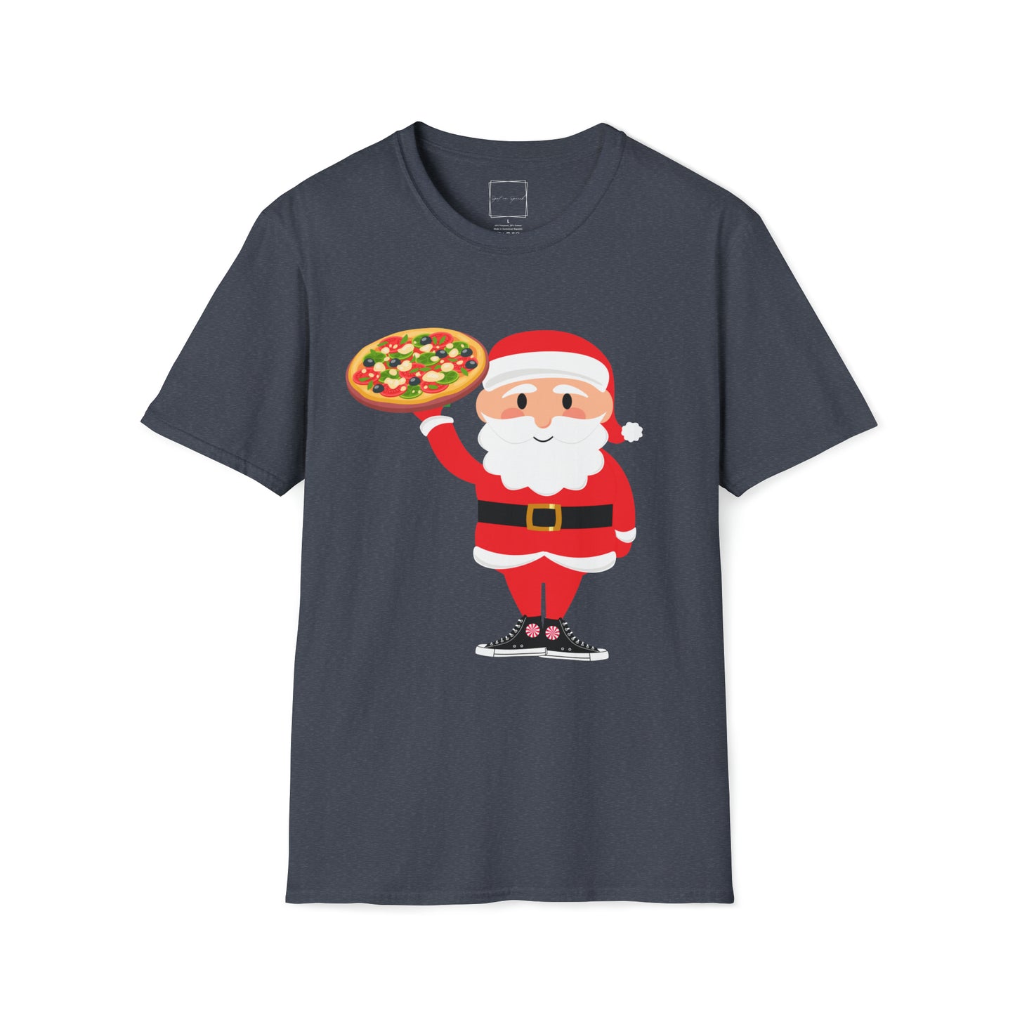 Santa Pizza Delivery in a Unisex Softstyle T-Shirt