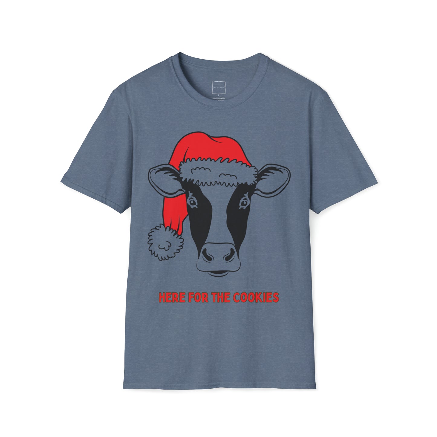 Funny Cow Christmas Unisex Softstyle T-Shirt