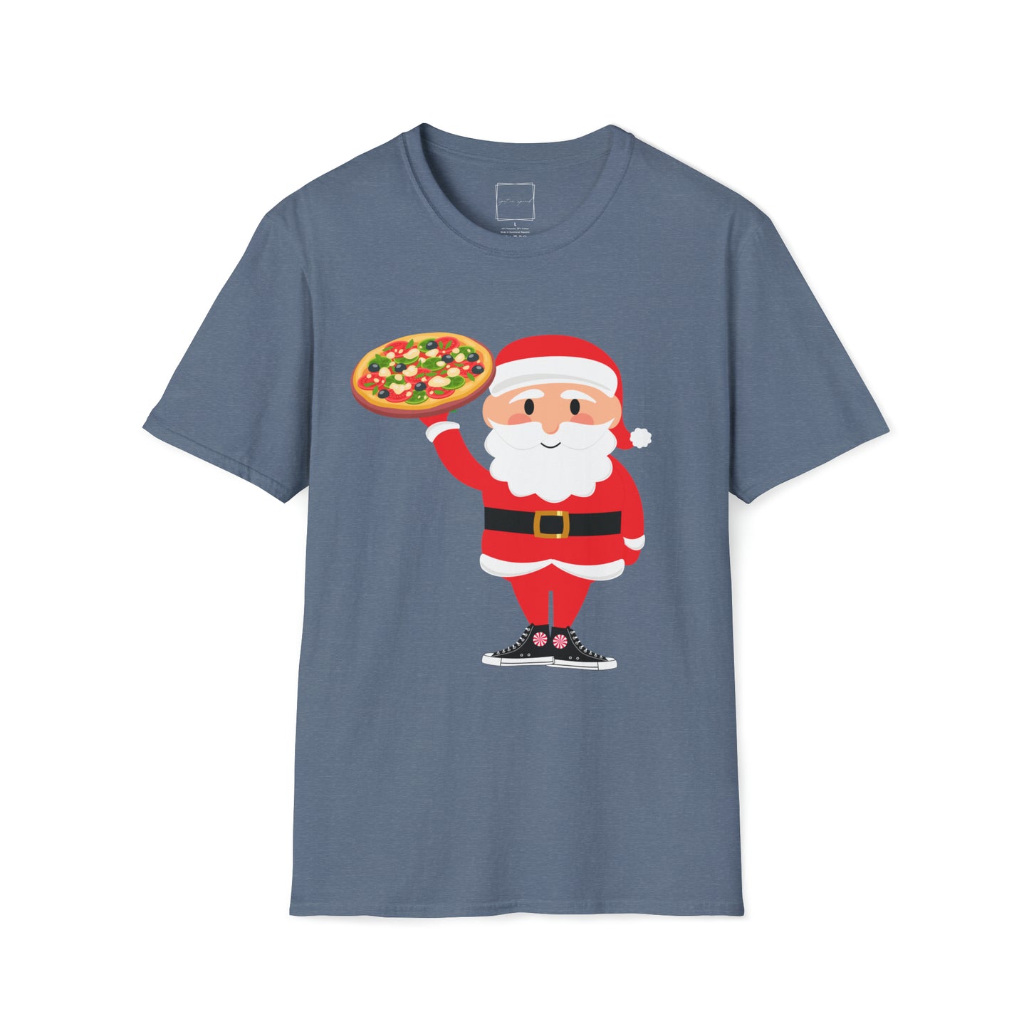 Santa Pizza Delivery in a Unisex Softstyle T-Shirt