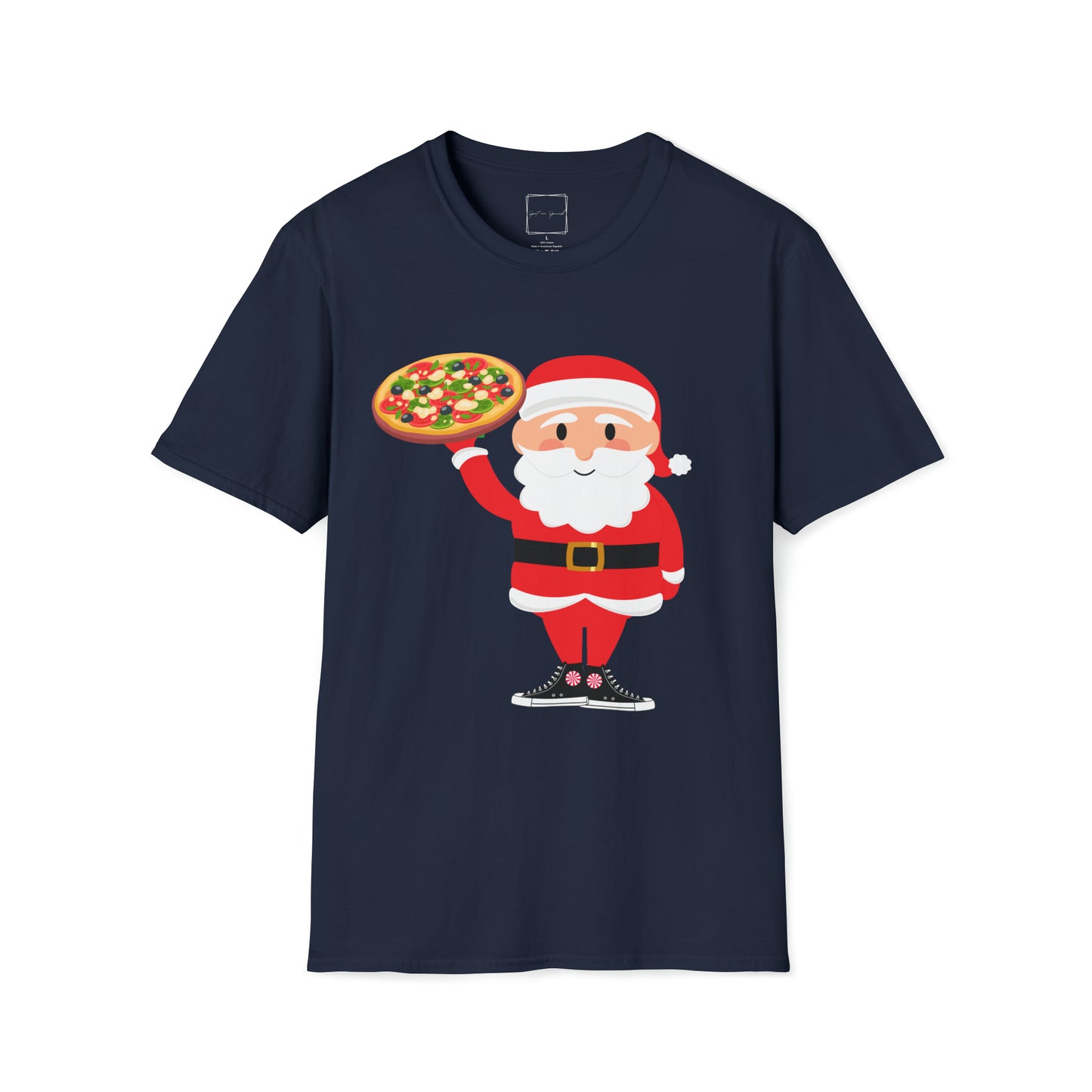 Santa Pizza Delivery in a Unisex Softstyle T-Shirt