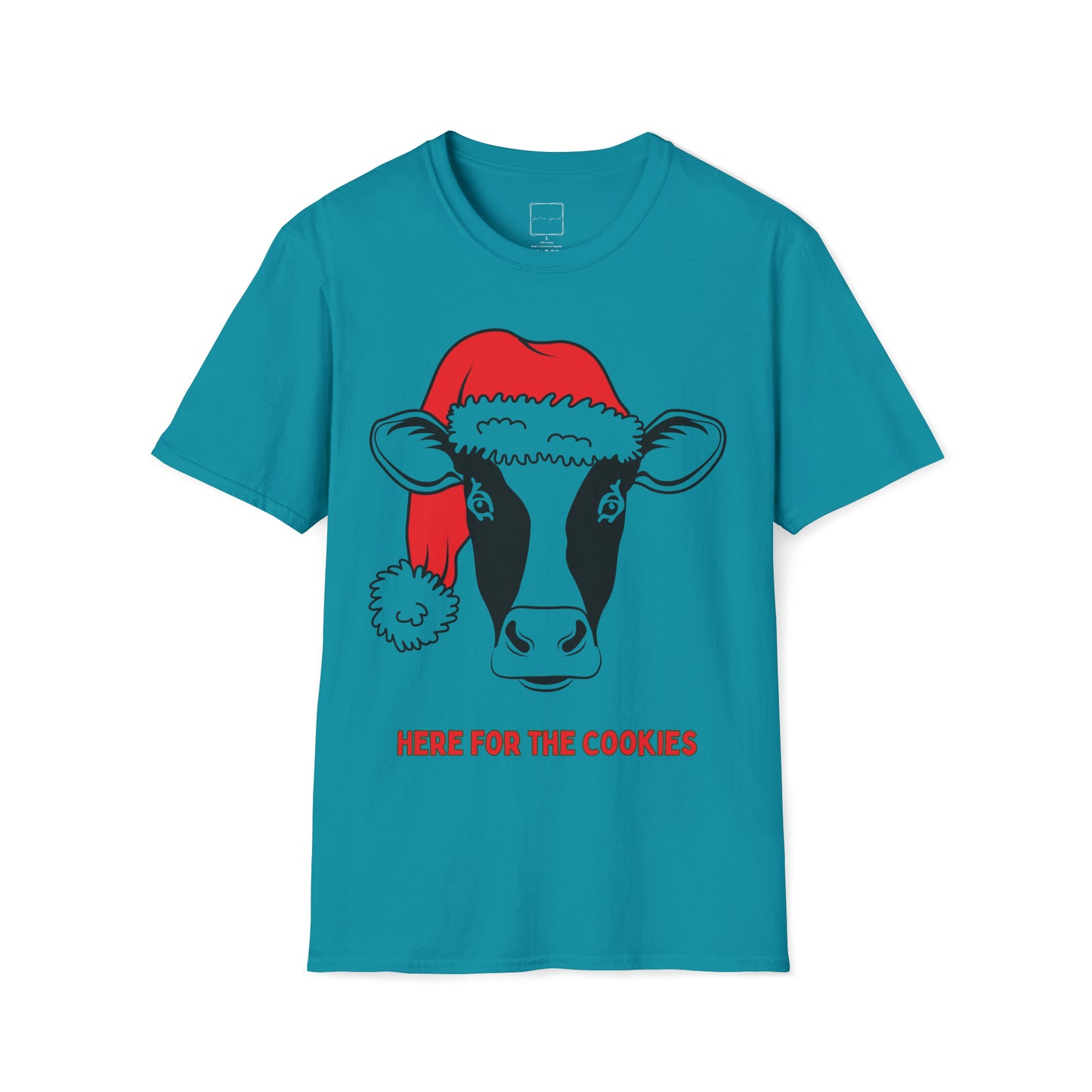 Funny Cow Christmas Unisex Softstyle T-Shirt