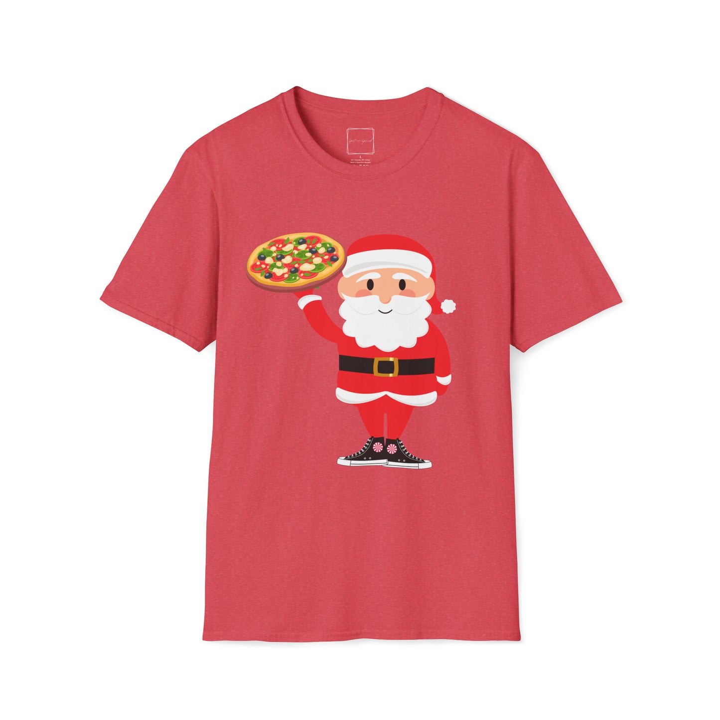 Santa Pizza Delivery in a Unisex Softstyle T-Shirt