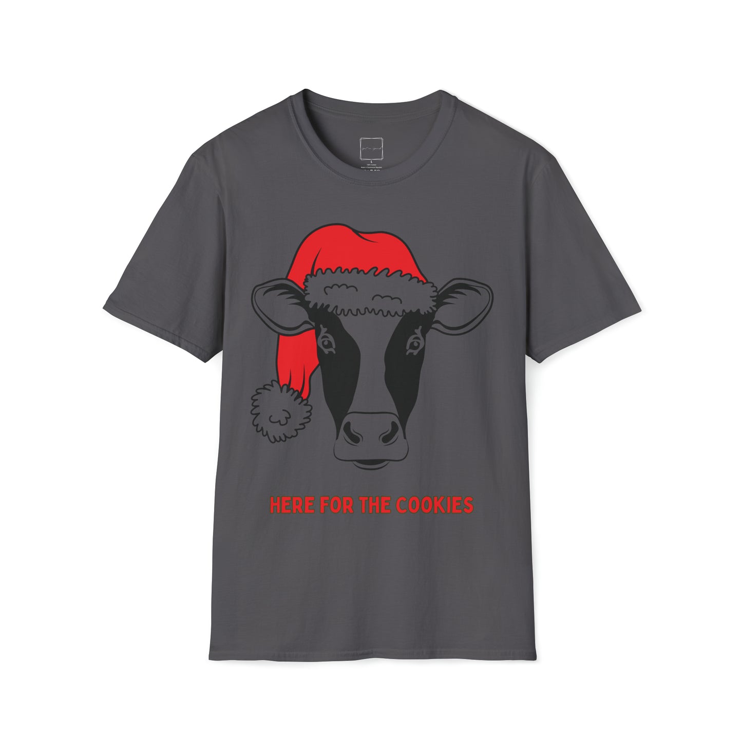 Funny Cow Christmas Unisex Softstyle T-Shirt