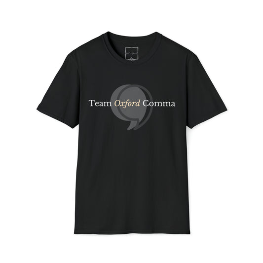 Team Oxford Comma Design in a Unisex Softstyle T-Shirt