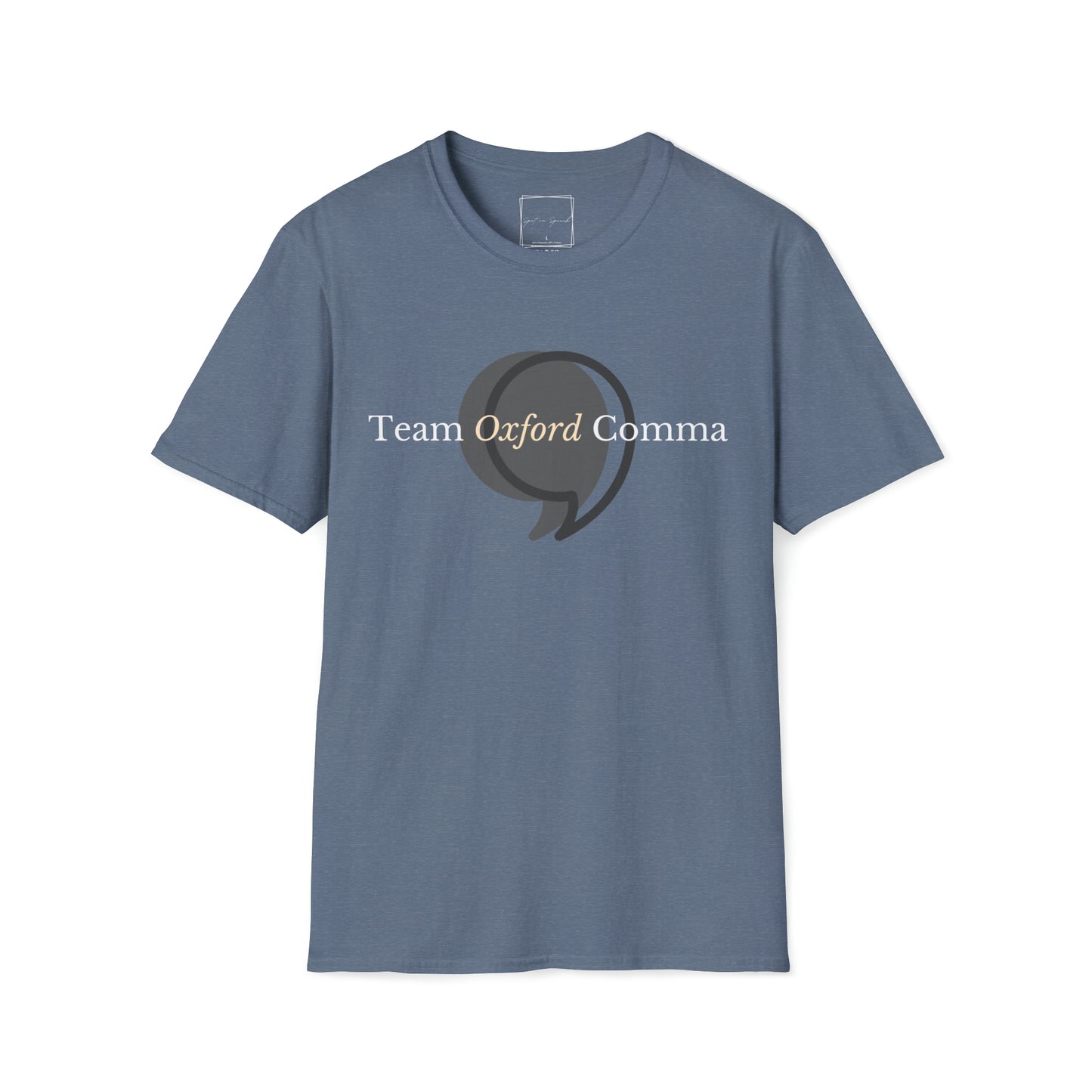 Team Oxford Comma Design in a Unisex Softstyle T-Shirt