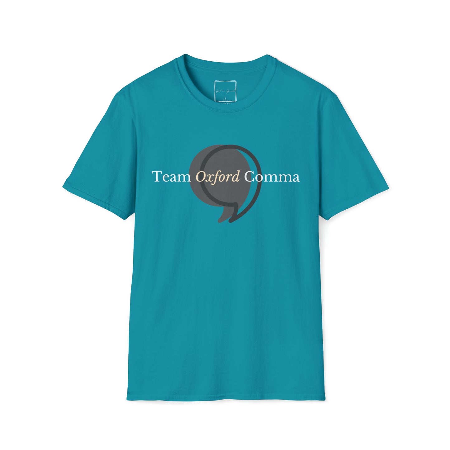 Team Oxford Comma Design in a Unisex Softstyle T-Shirt